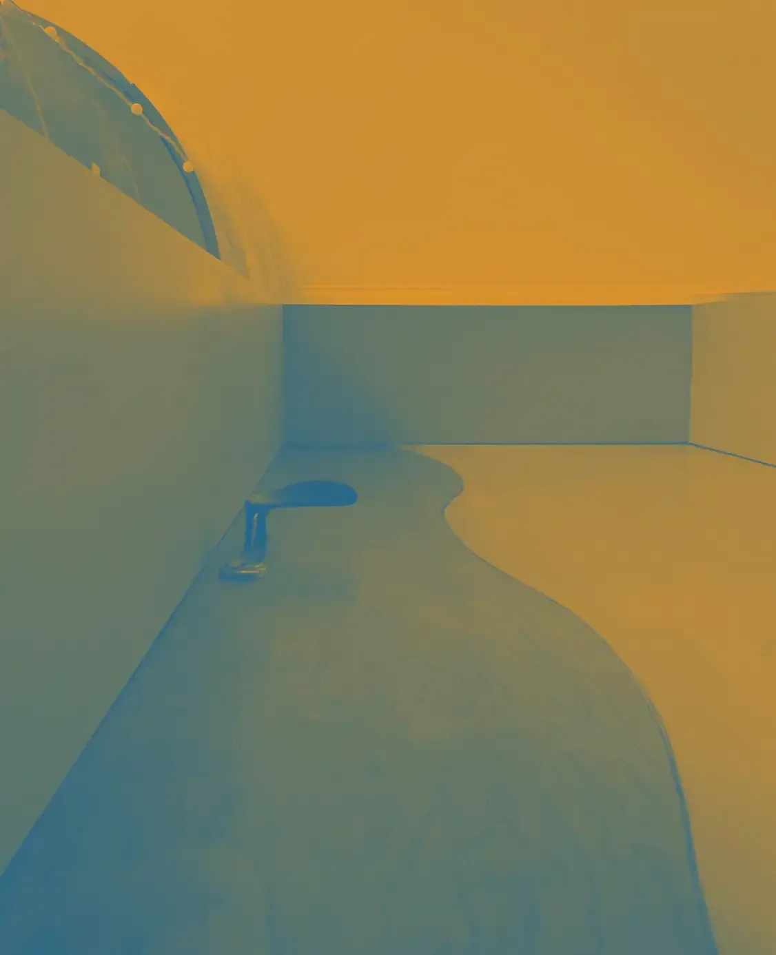 A doorway and floor seen from cat height
